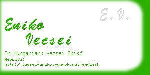 eniko vecsei business card